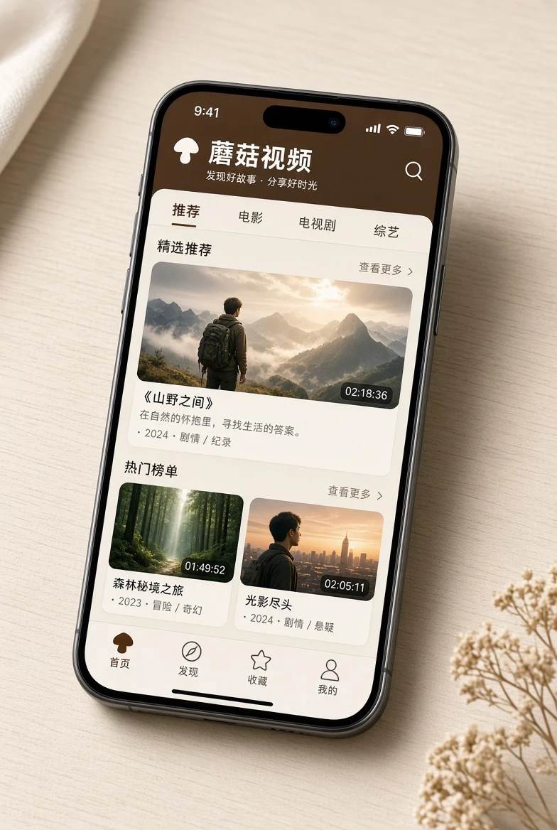 蘑菇视频APP展示